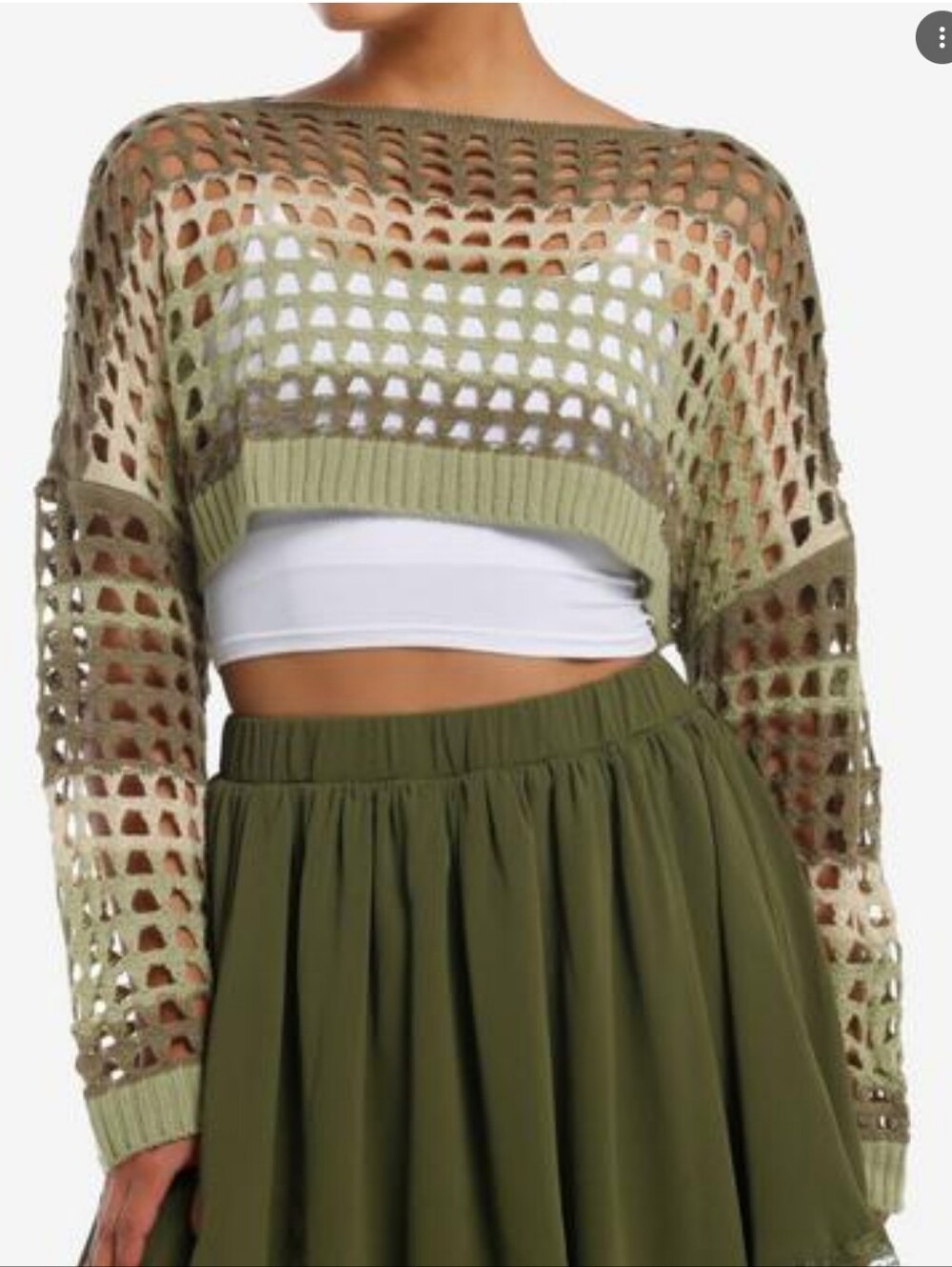 Hot Topic Thorn & Fable Open Knit Crop Belro Shrug